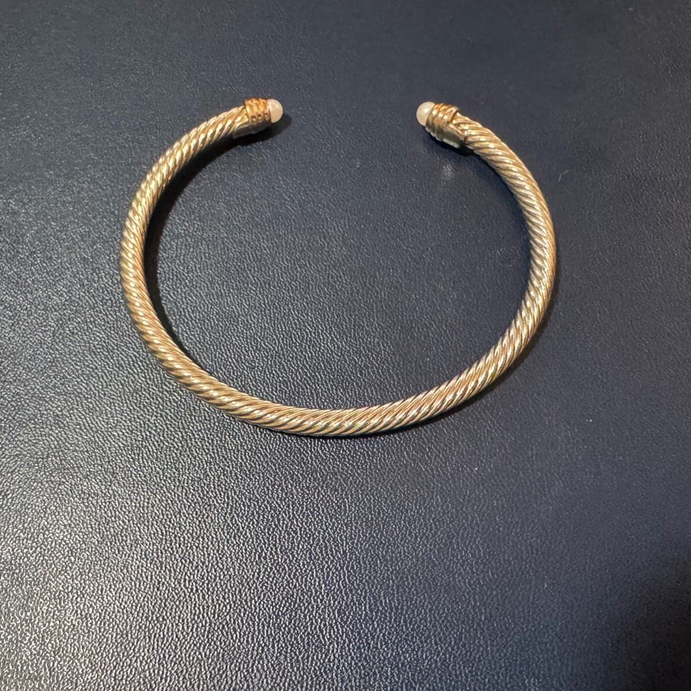 Desinger Inspired Gold Twisted Cable Bracelet - image 1